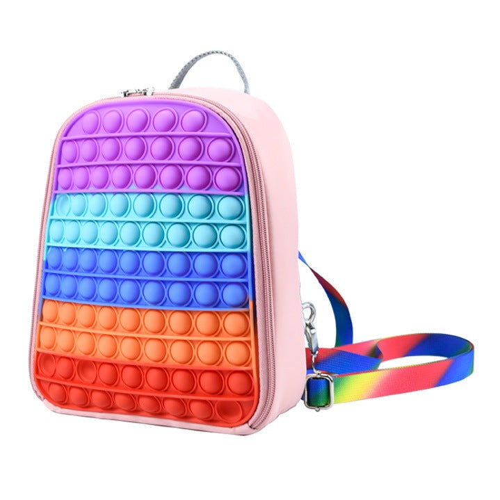 Schoolbag Fidget LED Light Flashing Pop-It Bag –