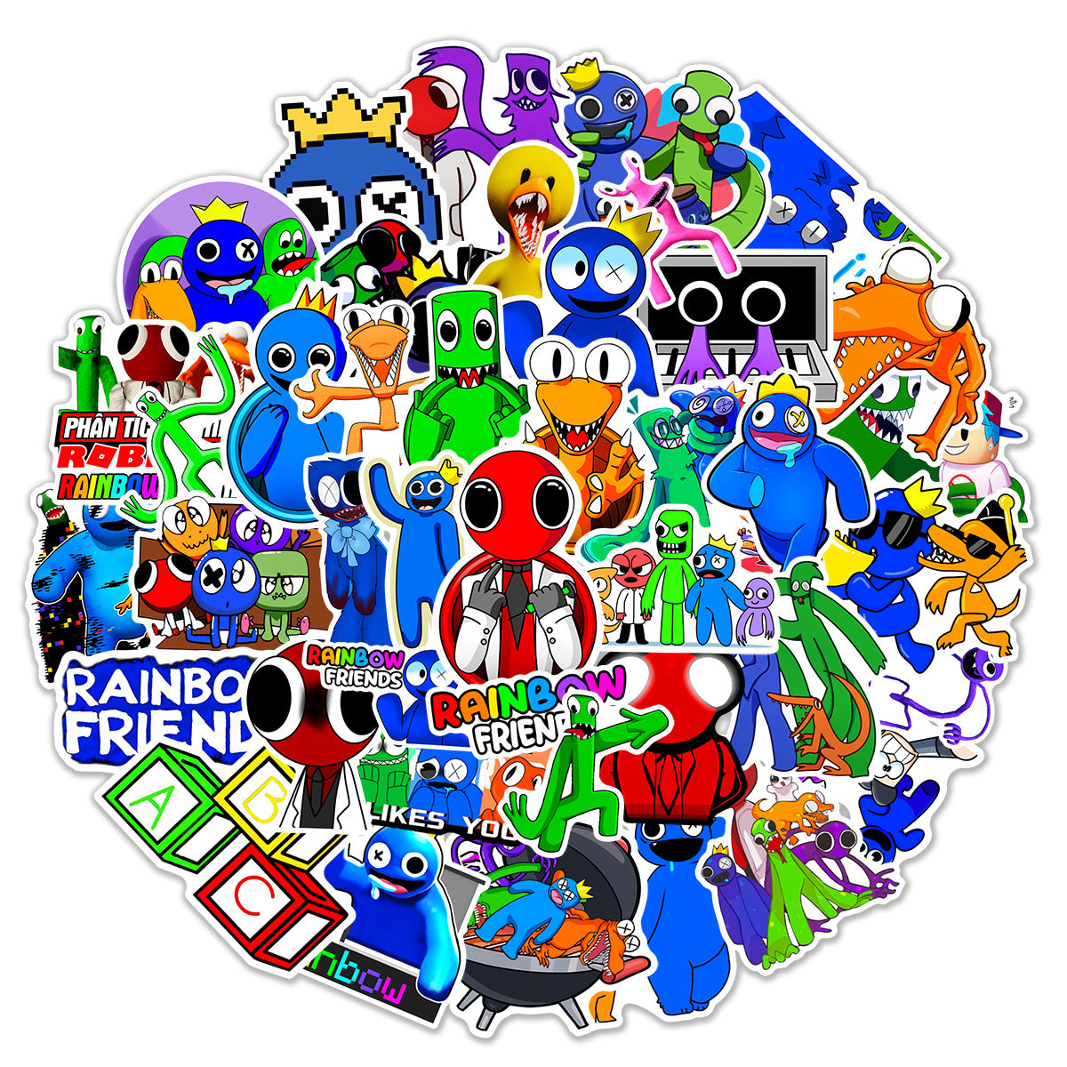 🎁 Buy 1 Get 1 Free - Rainbow Friends Roblox Stickers Waterproof Stickers