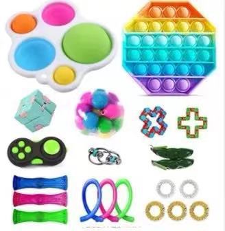 Fidget Toys Sensory Game Set Pack Pop It Push Bubble Assorted Fidgets