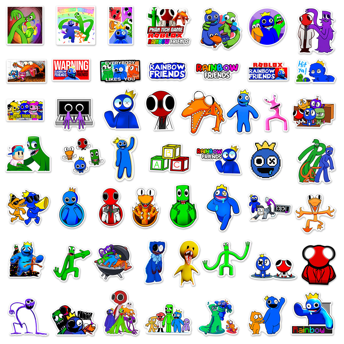 🎁 Buy 1 Get 1 Free - Rainbow Friends Roblox Stickers Waterproof Stickers