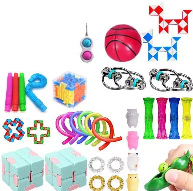 Fidget Toys Sensory Game Set Pack Pop It Push Bubble Assorted Fidgets