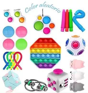 Fidget Toys Sensory Game Set Pack Pop It Push Bubble Assorted Fidgets