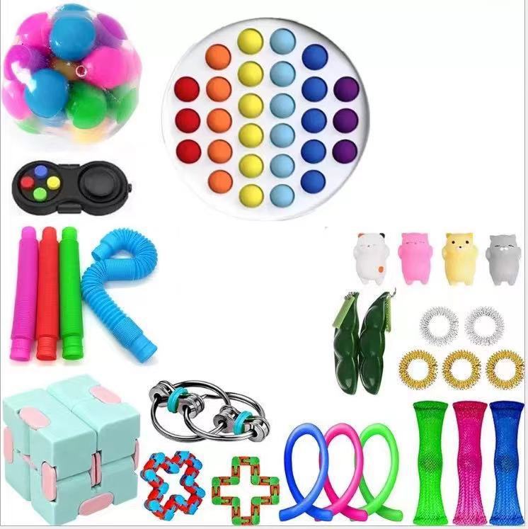 Fidget Toys Sensory Game Set Pack Pop It Push Bubble Assorted Fidgets