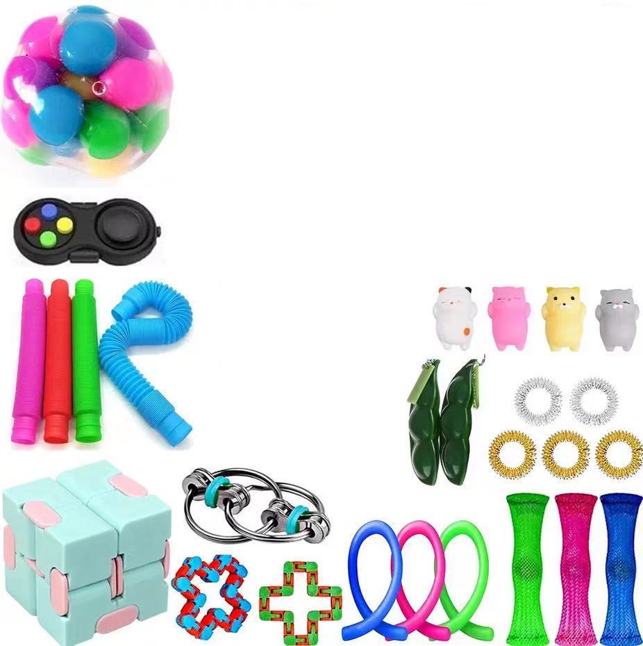 Fidget Toys Sensory Game Set Pack Pop It Push Bubble Assorted Fidgets
