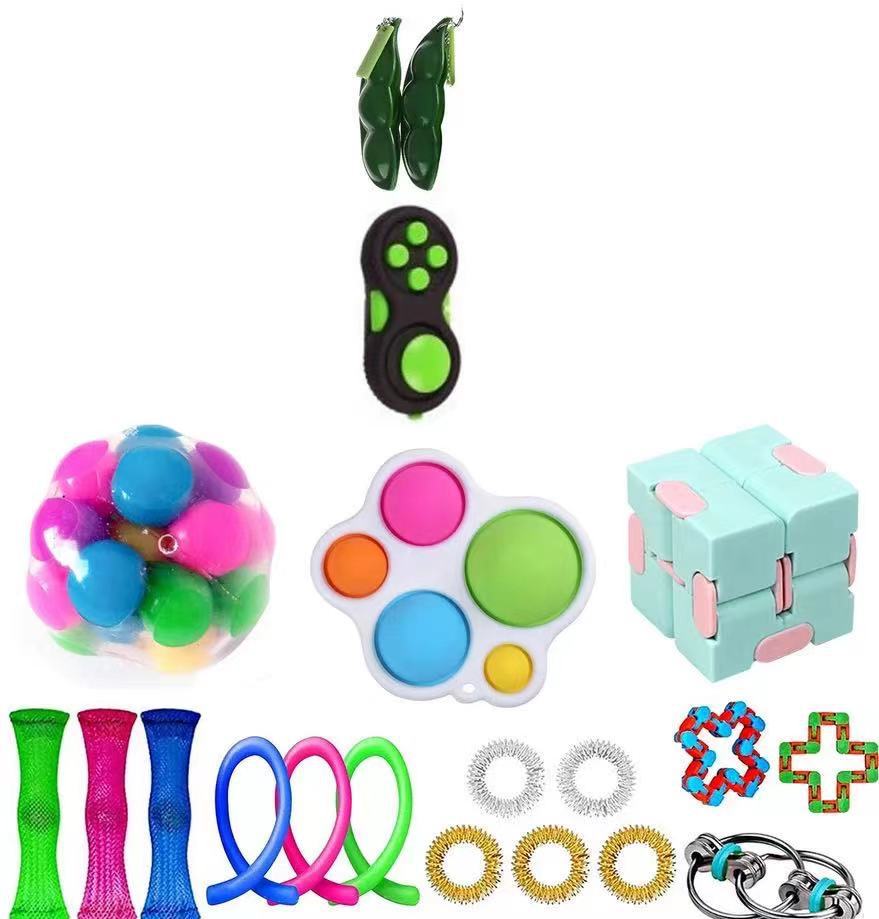 Fidget Toys Sensory Game Set Pack Pop It Push Bubble Assorted Fidgets