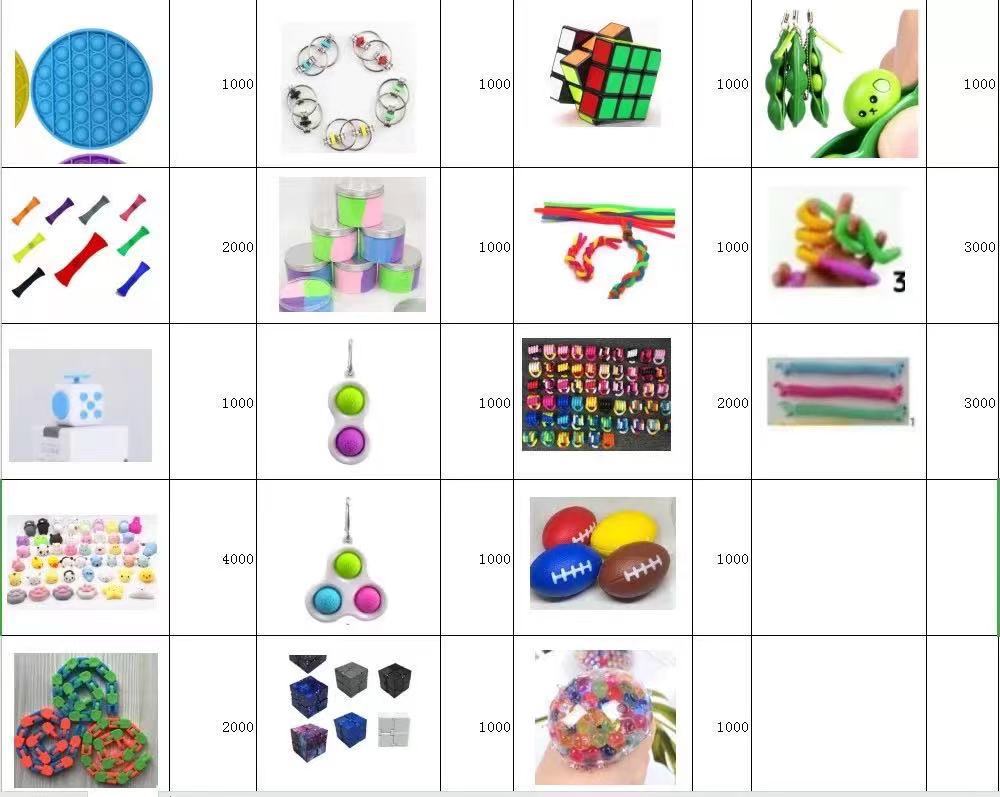 Fidget Toys Sensory Game Set Pack Pop It Push Bubble Assorted Fidgets