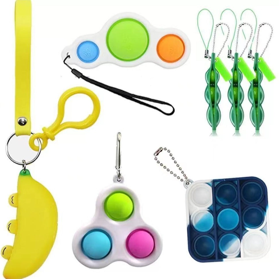 Fidget Toys Sensory Game Set Pack Pop It Push Bubble Assorted Fidgets