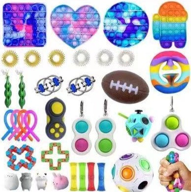 Fidget Toys Sensory Game Set Pack Pop It Push Bubble Assorted Fidgets