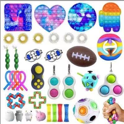 Fidget Toys Sensory Game Set Pack Pop It Push Bubble Assorted Fidgets