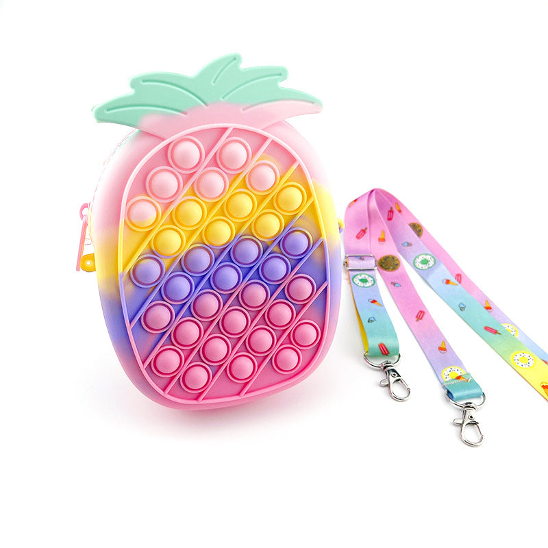 Pineapple Crossbody Popem Pop It Bag Sensory Toy