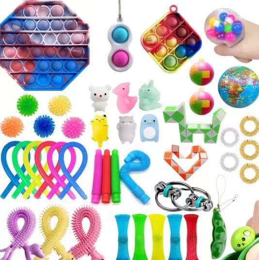 Fidget Toys Sensory Game Set Pack Pop It Push Bubble Assorted Fidgets