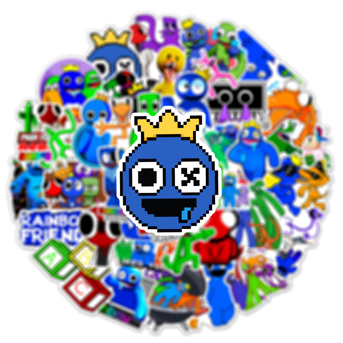 🎁 Buy 1 Get 1 Free - Rainbow Friends Roblox Stickers Waterproof Stickers