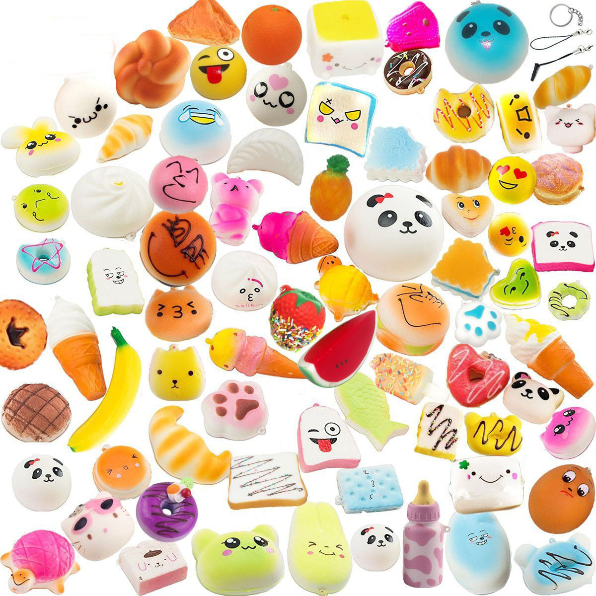 Toy Squishy Bread Cake Strawberry Panda Random Style - SensoryFun.com