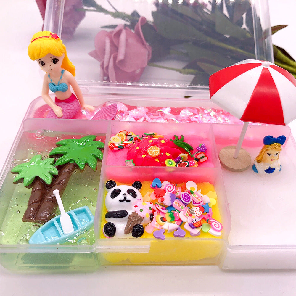 Toy Mixing Colorful DIY Slime Crystal Puff Slime Scented Clay Toy Gift 300ml