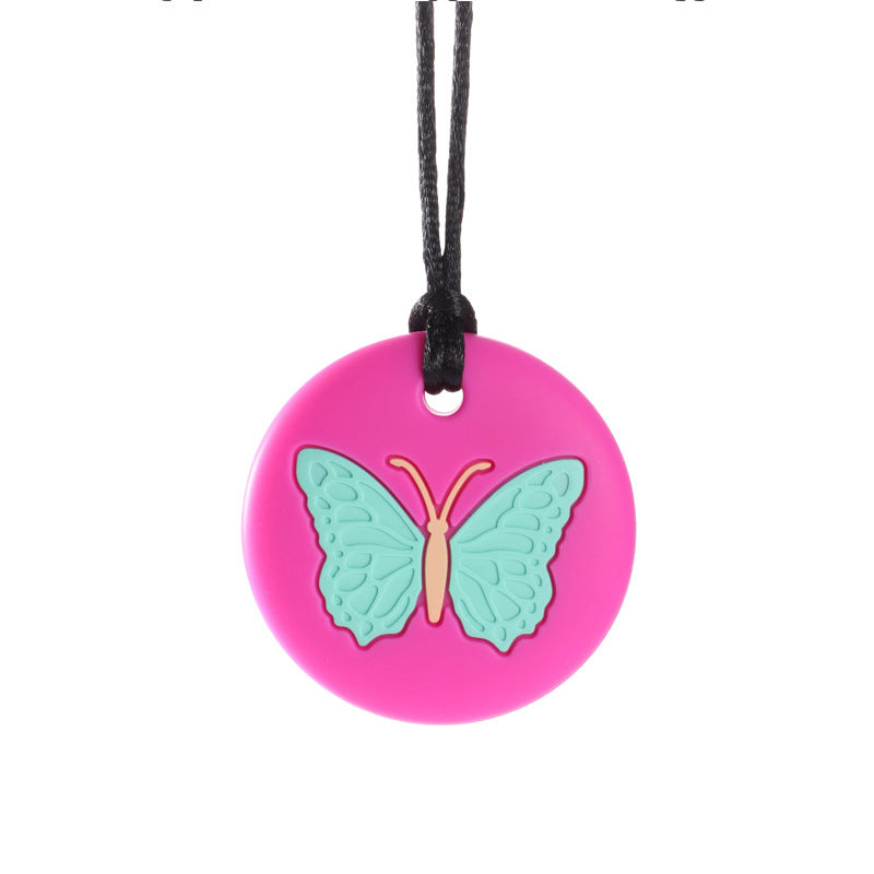 Silicone Butterfly Chewing Necklace - SensoryFun.com
