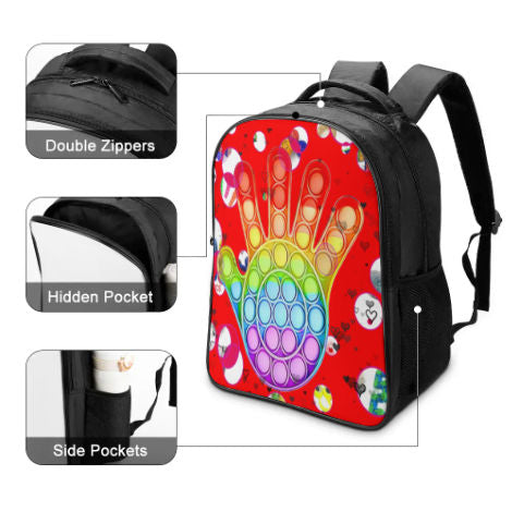 Dual Compartment Student Backpack & School Bag - Custom Design