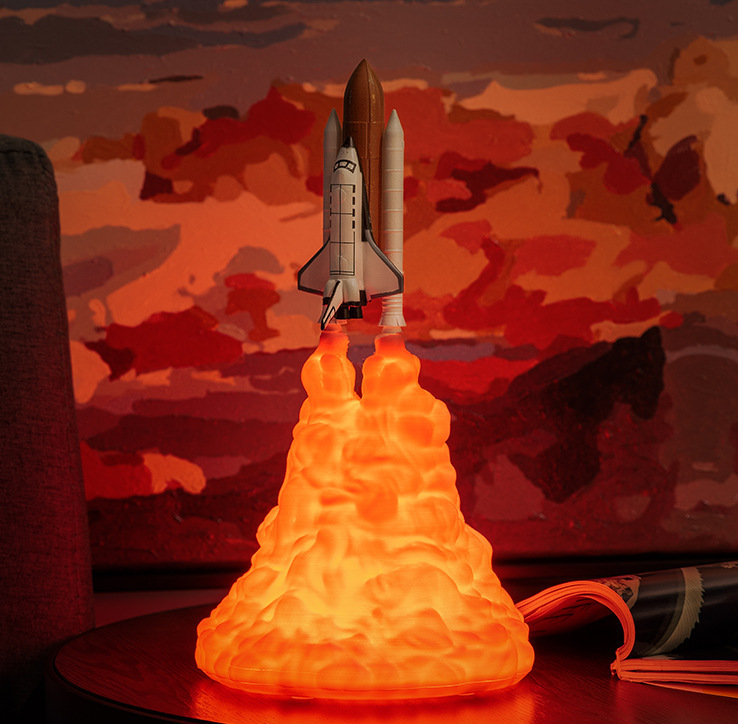 3D Print Rocket Space Shuttle Lamp Night Lamp - SensoryFun.com