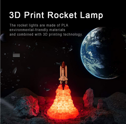 3D Print Rocket Space Shuttle Lamp Night Lamp - SensoryFun.com