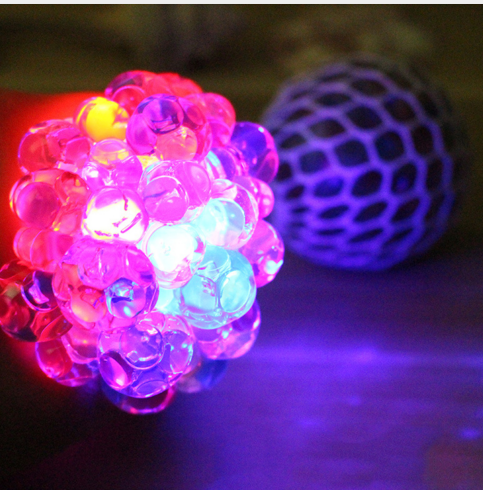 12pcs Flash Mesh Squishy Ball Multi Color Grape Ball - SensoryFun.com