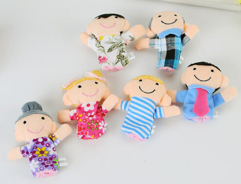 One family Finger Puppets Plush Toys - SensoryFun.com