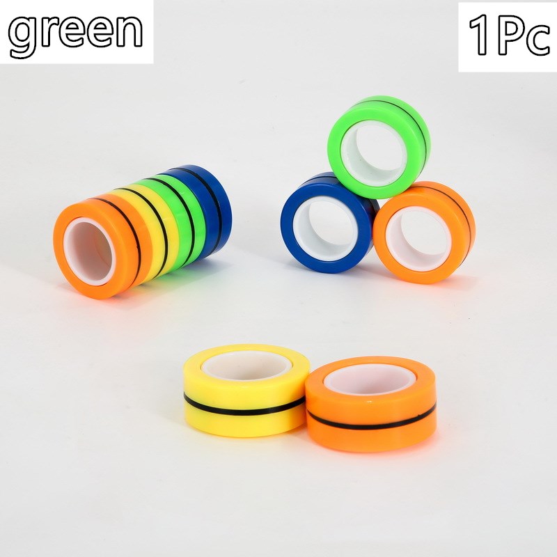 Set of Three Magnetic Rings Rotating Finger - SensoryFun.com