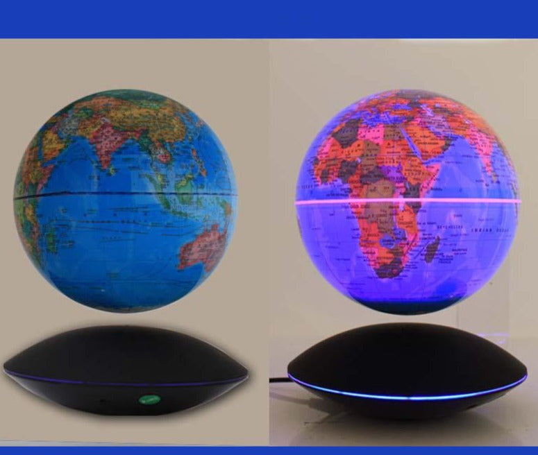 Magnetic Levitation Globe 6-Inch Rotation Luminous - SensoryFun.com