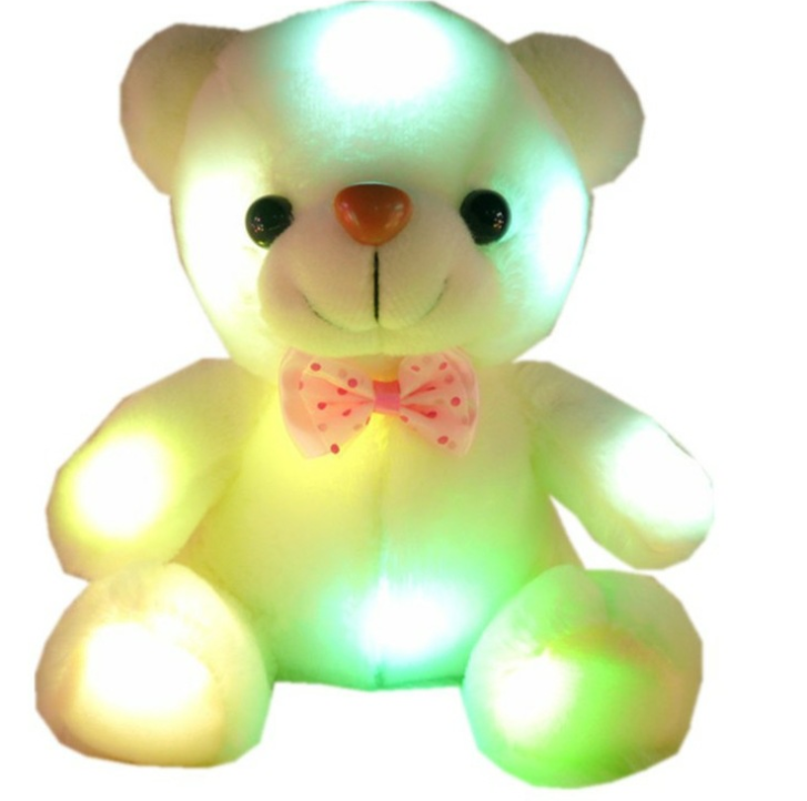 Plush Toy Bear Colorful Glowing Teddy Bear - SensoryFun.com