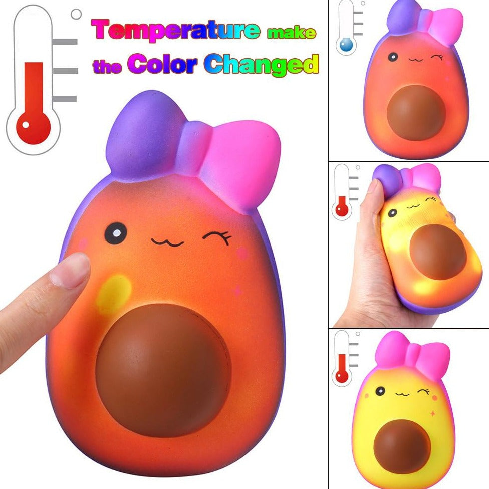 Slow Rebound Avocado Temperature Change Colour Toy - SensoryFun.com