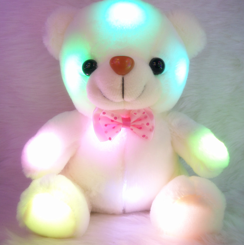 Plush Toy Bear Colorful Glowing Teddy Bear - SensoryFun.com