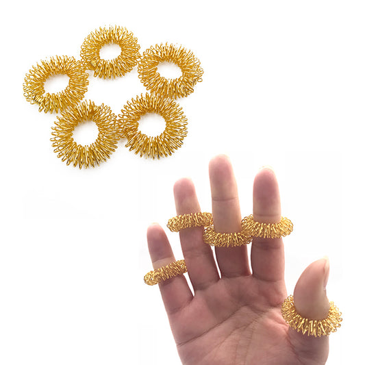 5 pcs Acupuncture Finger Massage Rings - SensoryFun.com