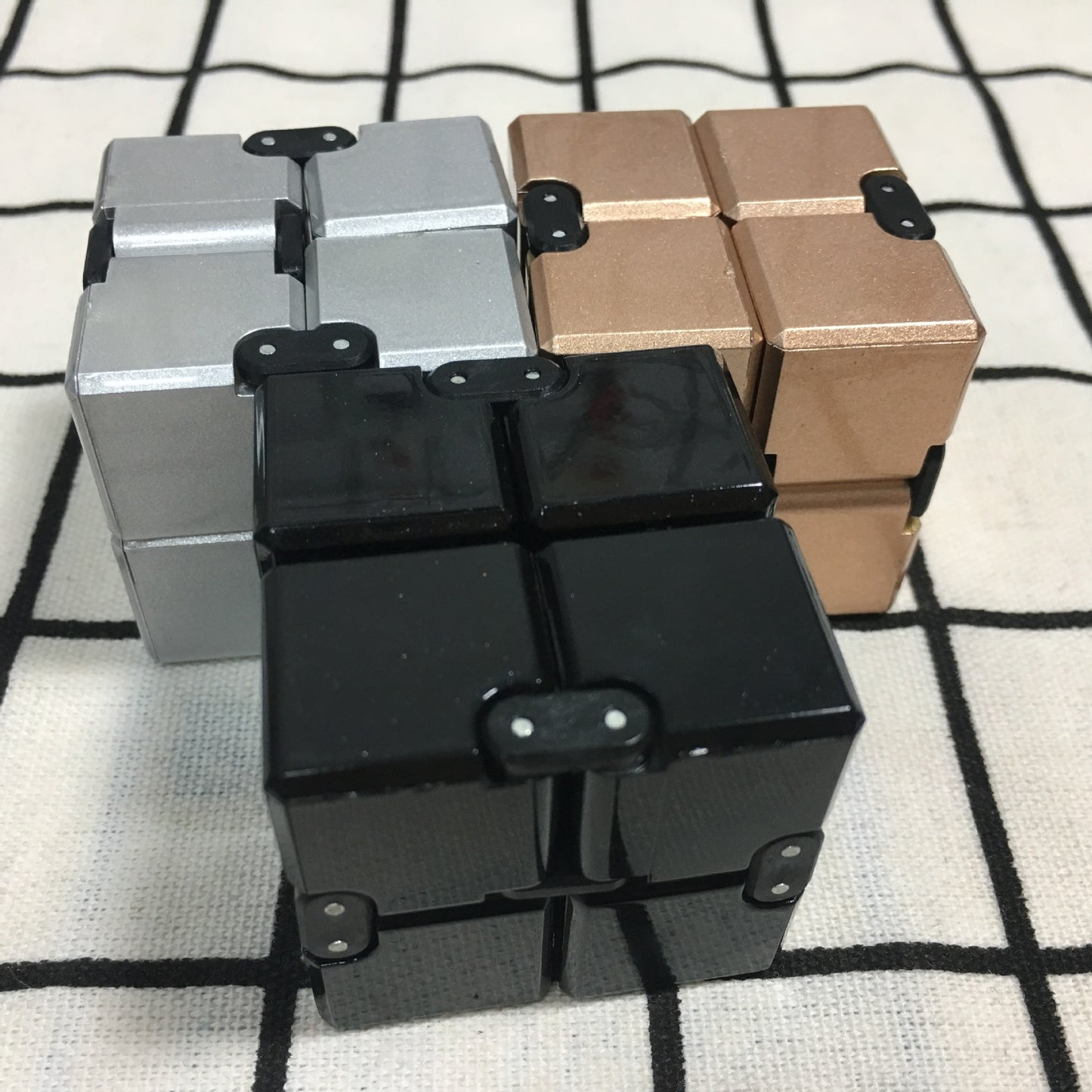 Magic Infinity Cube Gold, Silver, Black - SensoryFun.com