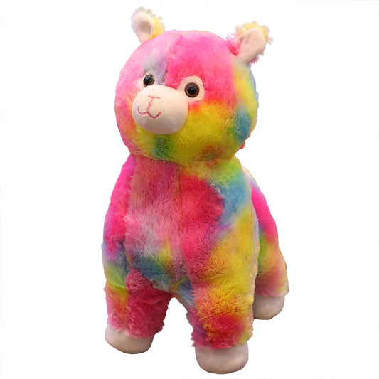 Rainbow Alpaca Soft Stuffed Plush Toy - SensoryFun.com