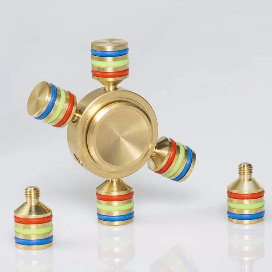 6 Way Fidget Six Head Fidget Metal Spinner – SensoryFun.com
