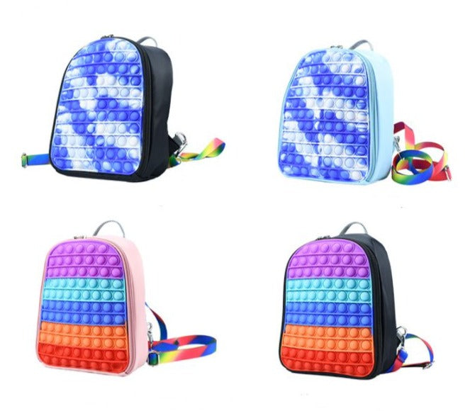 Fashion Pop-It Bag  Bubble Fidget Backpack