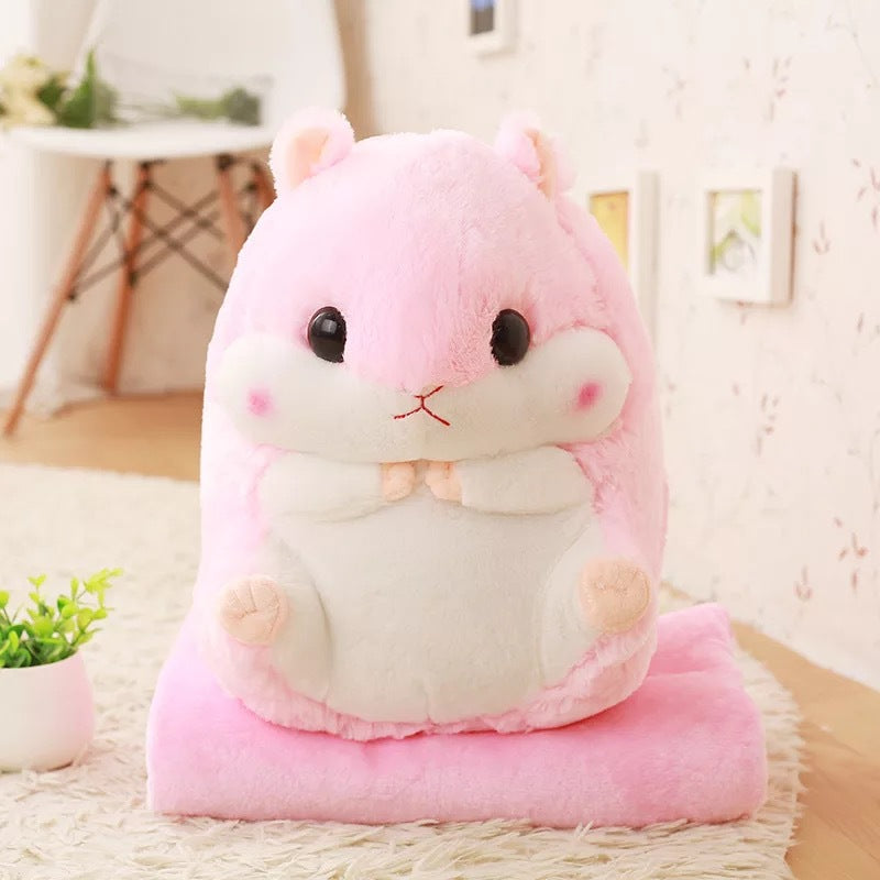 PlushyPillow Hamster Plush With blanket - SensoryFun.com