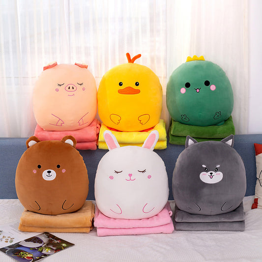 PlushyPillow Cartoon Animal Plush Collection - SensoryFun.com