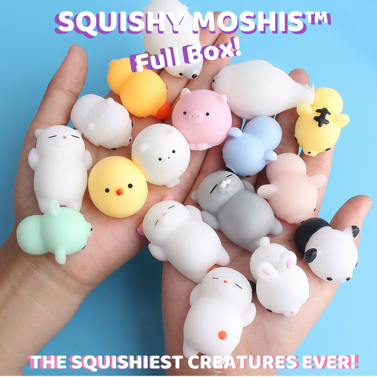 Squishy Moshis™ - Full Box 14 + 2  BONUS - SensoryFun.com