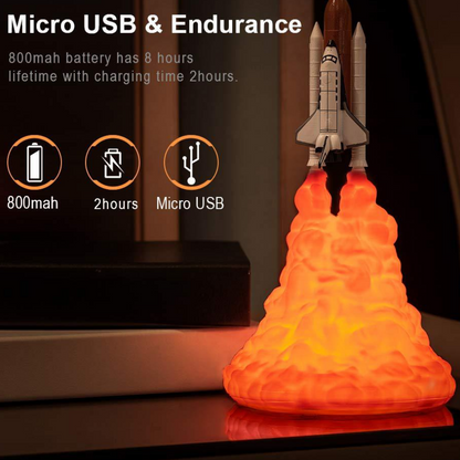 3D Print Rocket Space Shuttle Lamp Night Lamp - SensoryFun.com