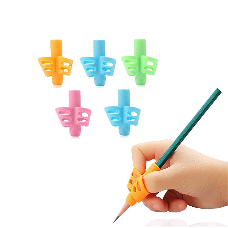 Two-Finger Grip Silicone Pen Handwriting Aid 3pcs - SensoryFun.com