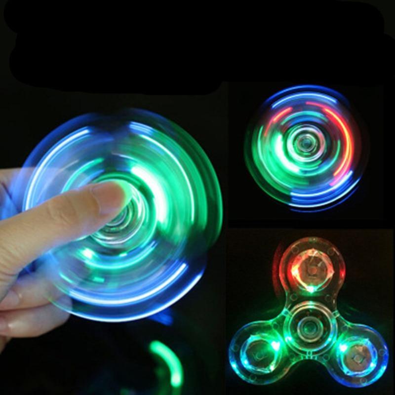 Crystal Fidget Spinner with Flushing Light - SensoryFun.com