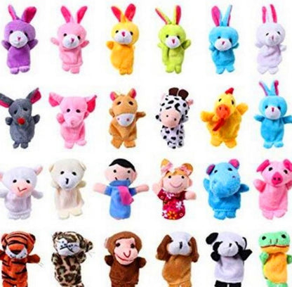 24 Finger Puppets Animal Collections Plush Toys - SensoryFun.com