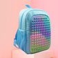 Colourful Popem' Popit Backpack Push It Bubble Poppet Schoolbags Fidget Bag 40cm