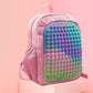 Colourful Popem' Popit Backpack Push It Bubble Poppet Schoolbags Fidget Bag 40cm