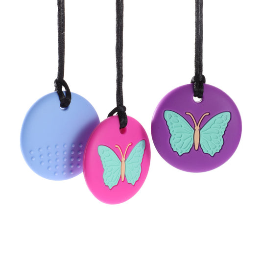 Silicone Butterfly Chewing Necklace - SensoryFun.com